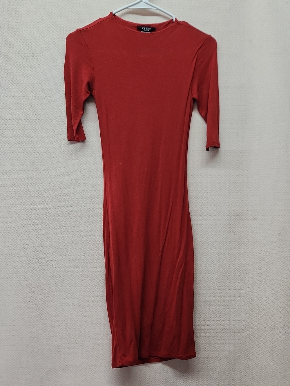 Women’s Slim Fit Red Midi Dress - Picture 1 of 3